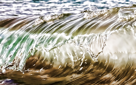 Ocean waves in slow motionの写真素材