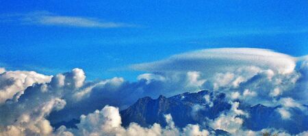 clouds in the mountainsの写真素材