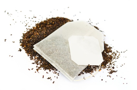 Tea herbs and bagの写真素材