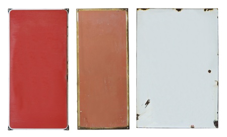 Enamel metal plated old signsの写真素材