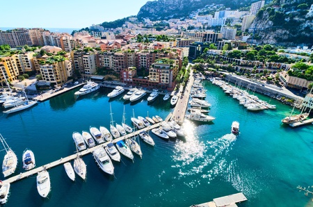 view on monaco harborの写真素材