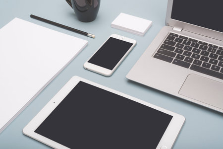 responsive design office templateの写真素材