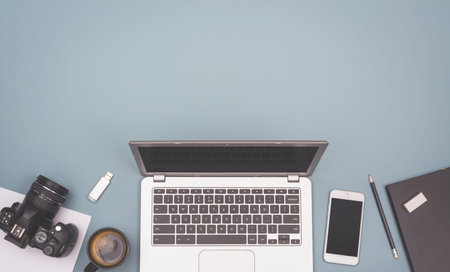 top view office desk
