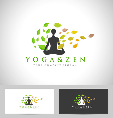 Yoga Design. Creative Yoga Icon with Yoga Positionのイラスト素材