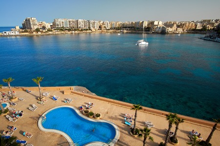 Aerial View on Saint Julien , Maltaのeditorial素材