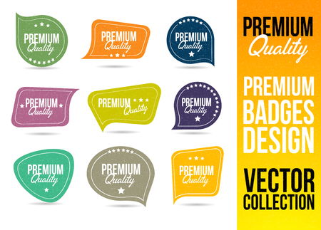 Premium Quality Badge and Emblem in Flat Design Style.のイラスト素材