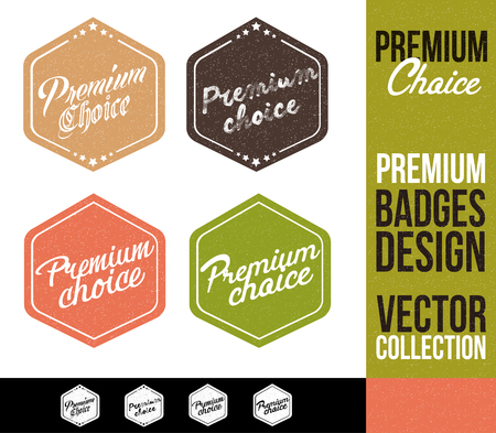Premium Choice Badge and Emblem in Flat Design Style.のイラスト素材