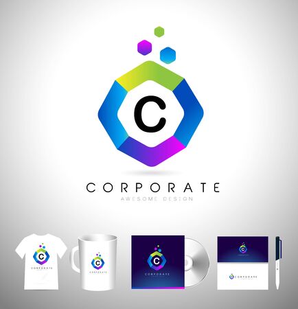 Corporate Logo Hexagonal. Creative Hexagon Corporate Business Icon Vectorの写真素材