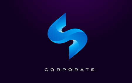 Letter S Logo. S Letter Design Vector with Blue Colors and Flat Design.のイラスト素材
