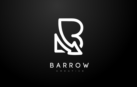 B Logo.B Letter Design Vector Illustration Modern Monogram Icon.のイラスト素材