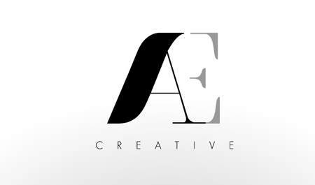 A E Letter Logo Design. Creative Modern AC Letters Icon Illustration.のイラスト素材