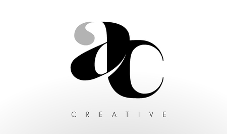 A C Letter  Design. Creative Modern AC Letters Icon Illustration.のイラスト素材