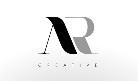 A R Letter Logo Design. Creative Modern AR Letters Icon Illustration.のイラスト素材