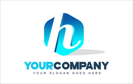 h Letter Logo. Modern Hexagon Logo Shape Design Vector.の写真素材