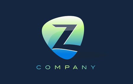 z Letter Logo. Oval Shape Modern Design with Glossy Look.の写真素材
