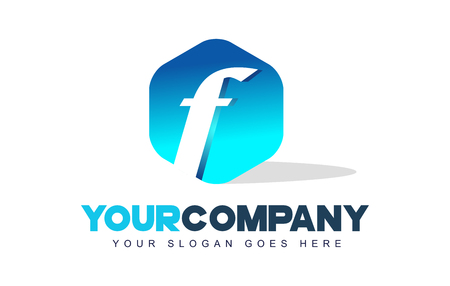 f Letter Logo. Modern Hexagon Logo Shape Design Vector.の写真素材