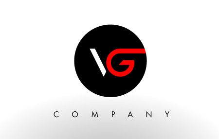 VG Logo.  Letter Design Vector with Red and Black Colors.のイラスト素材