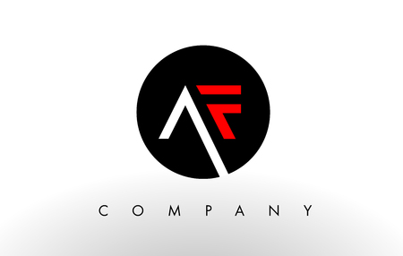 AF Logo.  Letter Design Vector with Red and Black Colors.のイラスト素材