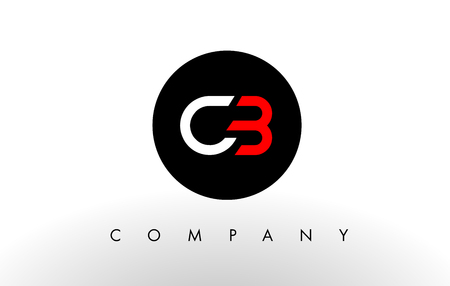 CB Logo.  Letter Design Vector with Red and Black Colors.のイラスト素材