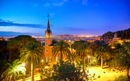 Gaudi Museum in Park Guell Barcelona at Sunrise