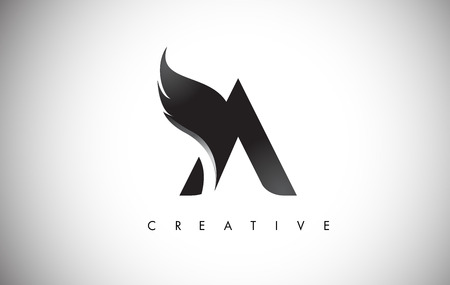Letter A Wings Design Icon.のイラスト素材