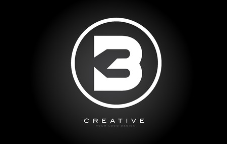 B Letter Monogram Logo Design. Modern B Icon With Creative Beautiful Black Monogram Design.のイラスト素材