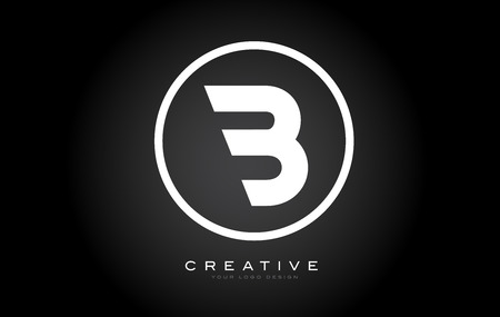 B Letter Monogram Logo Design. Modern B Icon With Creative Beautiful Black Monogram Design.のイラスト素材