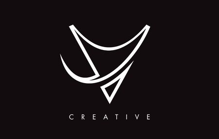 V Letter Design Logo. Letter V Icon Logo with Modern Swoosh vector Illustration.のイラスト素材