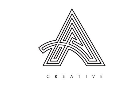 A Letter Design Logo. Letter A Icon Logo with Modern Swoosh vector Illustration.のイラスト素材