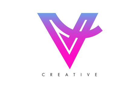 V Letter Design Logo. Letter V Icon Logo with Modern Swoosh vector Illustration.のイラスト素材
