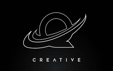 Letter Q Logo. Q Letter Design Vector with Monogram Lines Swash Vector Illustration.のイラスト素材