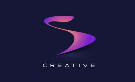 S Logo Design Vector with Creative Modern Design Shape and Vibrant Colors. s Icon Vector. S letter design Ideaのイラスト素材