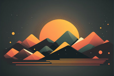sleek Minimalist Background. Creative Illustration Elements for wall art, wallpapers or print. Beautiful Composition with minimalist elements. Ai generatedの素材