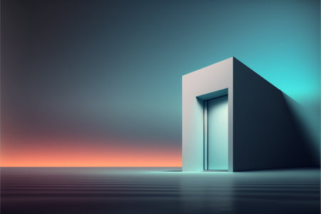 sleek Minimalist Background. Creative Illustration Elements for wall art, wallpapers or print. Beautiful Composition with minimalist elements. Ai generatedの素材