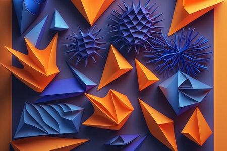 Pastel papercut texture with colorful cut and floral elements. Intricate floral cut with pastel colors background illustration. Ai generatedの素材