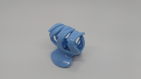 blue plastic hair tieの写真素材