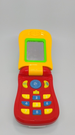 flip colorful toy cell phoneの写真素材