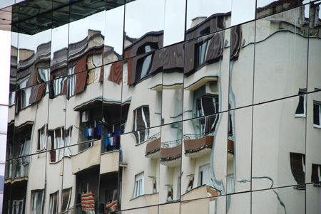 Modern glass building in Macedonia