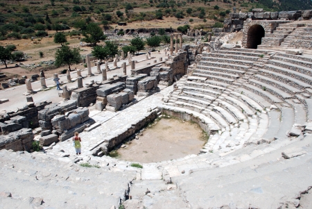 Amphitheater  Coliseum  in Ephesus  Efes  Turkeyの写真素材