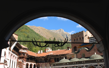 Monastery of St John Rilski, Rila Mountain, Bulgariaの写真素材