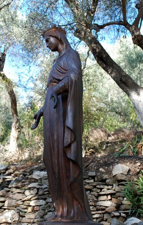 Statue of Virgin Mary, Ephesus, Izmir, Turkeyの写真素材