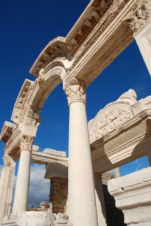 Temple of Hadrian, Ephesus, Turkey,の写真素材