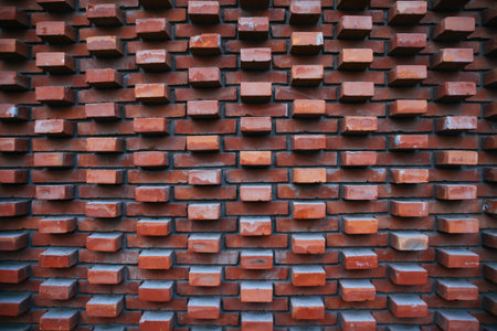 Pop up red brown brick wall texture background - architecture design
