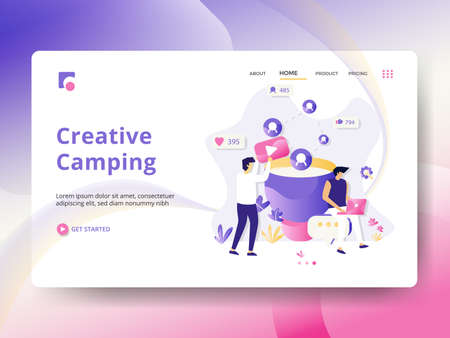 Web page design templates for Smart Ideas. Concepts for website and mobile app development. Modern style vector illustrationのイラスト素材