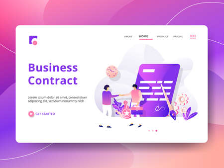 Landing Page Career Advancement vector illustration modern. Concepts for website and mobile app development. can use for Headers of web pages, templates, UI, web, banners, flyers.の写真素材