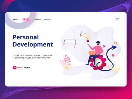 Web page design templates for Partnership Strategic. Concepts for website and mobile app development. can be used for landing pages, ui, banners, backgrounds. Illustration Modern style vectorのイラスト素材