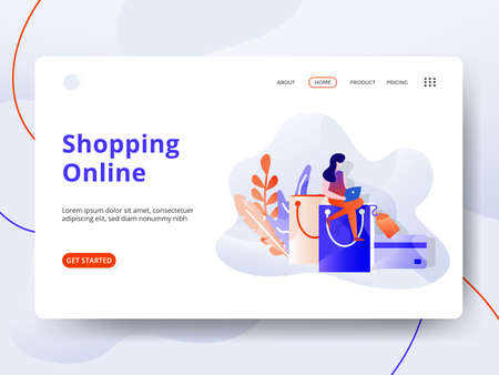 Illustration Software Development, the concept of men using laptops to create applications on smartphones, Can be used for landing pages, web, UI, banners, templates, backgrounds, flyers, postersのイラスト素材