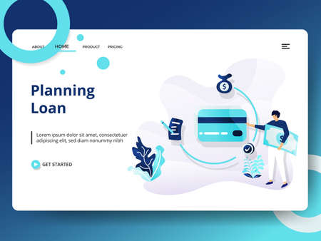 Illustration Software Development, the concept of men using laptops to create applications on smartphones, Can be used for landing pages, web, UI, banners, templates, backgrounds, flyers, postersのイラスト素材