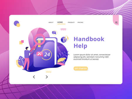 Landing Page Marketing Courses Illustration of modern concepts, can use for, landing pages, templates, UI, web, mobile apps, posters, banners, flyers.の写真素材