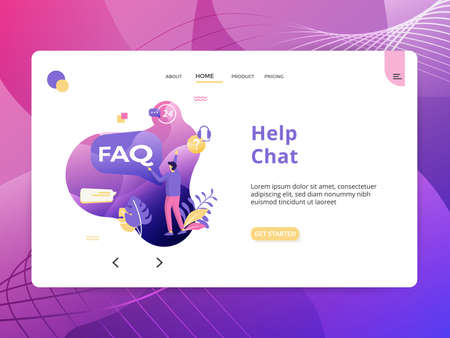 Landing Page Marketing Courses Illustration of modern concepts, can use for, landing pages, templates, UI, web, mobile apps, posters, banners, flyers.の写真素材